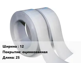 Лента 12 оцинкованная L=25